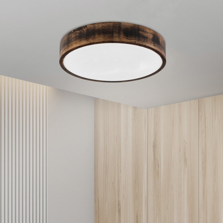 Brilagi - Candeeiro de tecto LED CARVALHO SMOKEY LED/36W/230V carvalho, diâmetro 47,5 cm