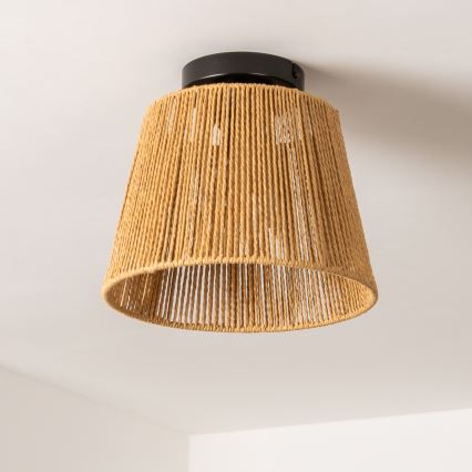 Brilagi - Candeeiro de tecto LED de sobrepor CERIA BOHO 1xE27/40W/230V Ø 28 cm castanho