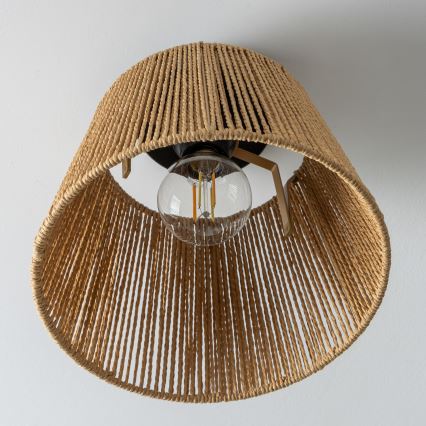 Brilagi - Candeeiro de tecto LED de sobrepor CERIA BOHO 1xE27/40W/230V Ø 28 cm castanho