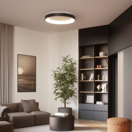 Brilagi - LED Candeeiro de teto dimerizável FALCON II LED/99W/230V 3000–6500K Ø 60 cm preto + comando remoto