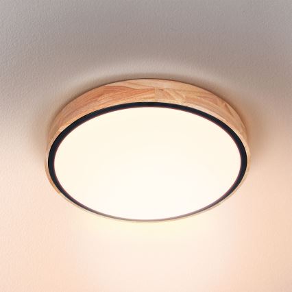 Brilagi - Luminária de teto LED regulável GLORIA LED/48W/230V 3000-6500K carvalho Ø 40 cm + controlo remoto