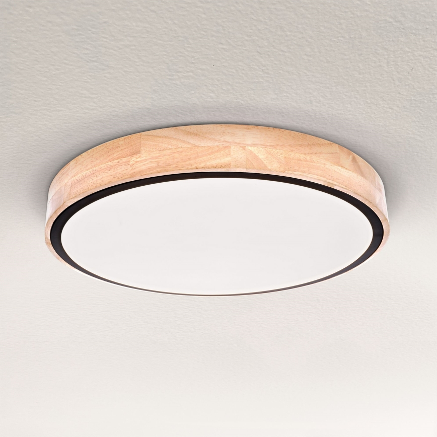 Brilagi - Luminária de teto LED regulável GLORIA LED/48W/230V 3000-6500K carvalho Ø 40 cm + controlo remoto