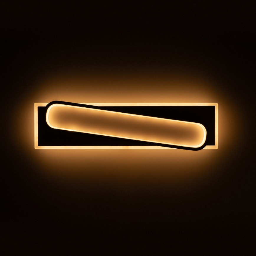 Brilagi - Luminária de teto LED regulável OUTLINE LED/52W/230V 3000-6000K 15x60 cm branco/preto + controlo remoto