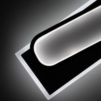 Brilagi - Luminária de teto LED regulável OUTLINE LED/52W/230V 3000-6000K 15x60 cm branco/preto + controlo remoto