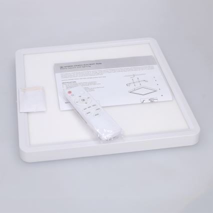 Brilagi - Plafon LED dimerizável ESTELA SQUARE LED/36W/230V 3000-6500K 31x31 cm branco + controlo remoto