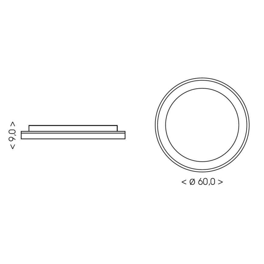 BRILAGI - luminária de teto LED dimerizável FALCON II LED/99W/230V 3000-6500K Ø 60 cm bege + controlo remoto