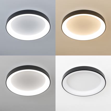 Brilagi - Candeeiro de tecto LED dimerizável FALCON II LED/99W/230V 3000-6500K diâmetro 60 cm preto + comando remoto