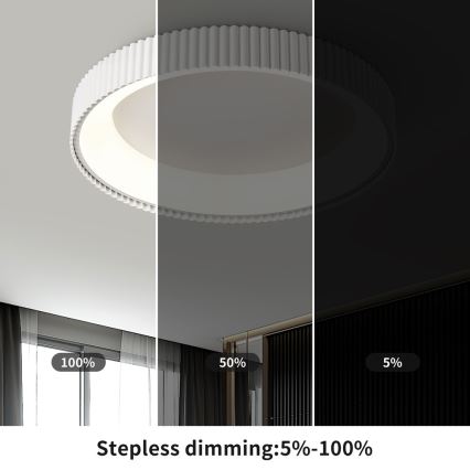 Brilagi - Luminária de teto LED dimerizável FALCON MODERN LED/54W/230V 3000-6000K 60 cm branca + controlo remoto