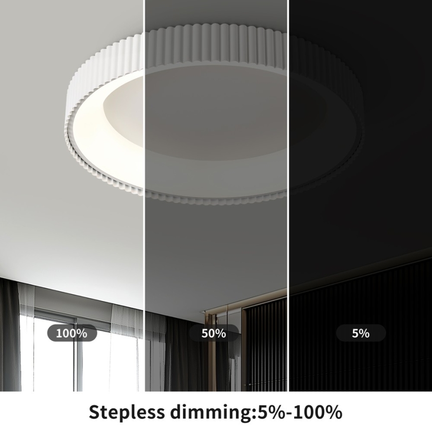 Brilagi - Luminária de teto LED dimerizável FALCON MODERN LED/54W/230V 3000-6000K 60 cm branca + controlo remoto