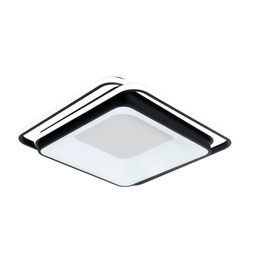 Brilagi - Candeeiro de tecto LED compatível com dimmer FLARE LED/102W/230V 3000-6000K 50x50 cm preto + comando remoto