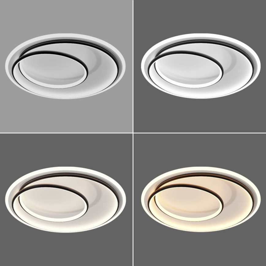 Brilagi - Candeeiro de tecto LED regulável FLARE LED/38W/230V 3000-6000K Ø 48 cm preto/branco + controlo remoto