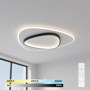 Brilagi - Candeeiro de tecto LED dimerizável FLARE LED/70W/230V 3000-6000K 55x55 cm branco/preto + controlo remoto