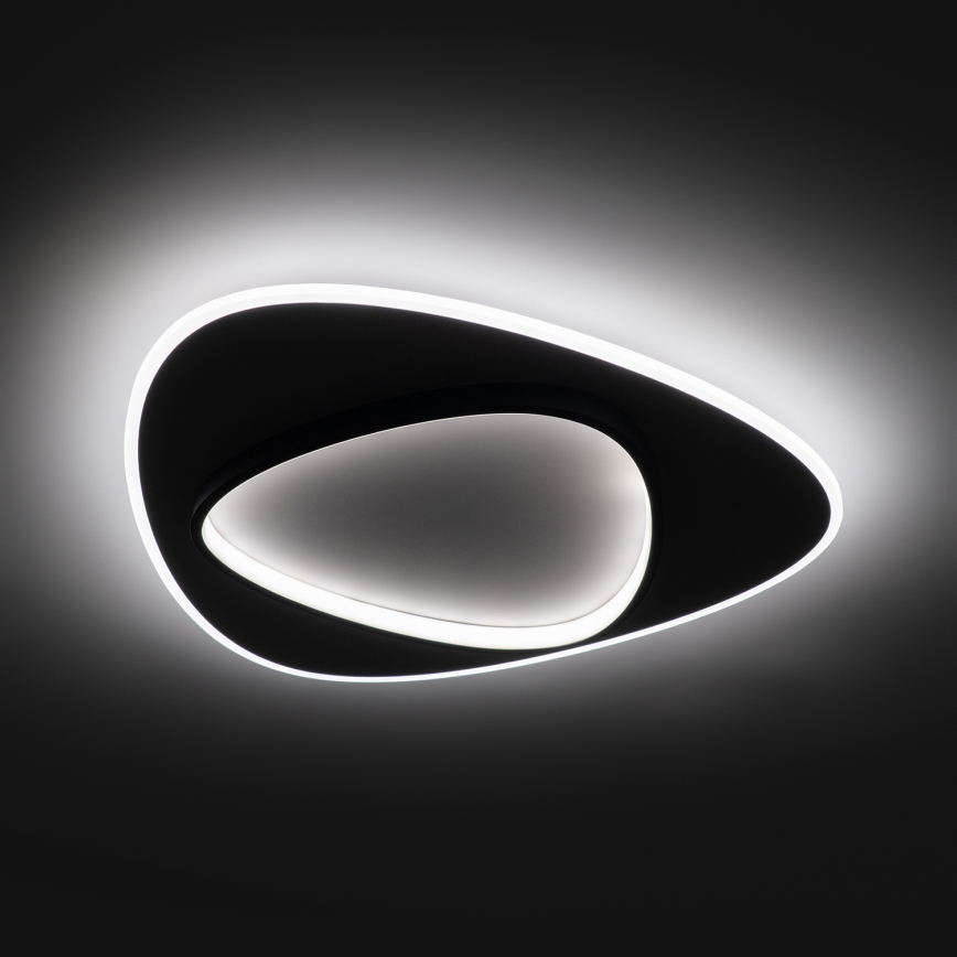 Brilagi - Candeeiro de tecto LED dimerizável FLARE LED/70W/230V 3000-6000K 55x55 cm branco/preto + controlo remoto