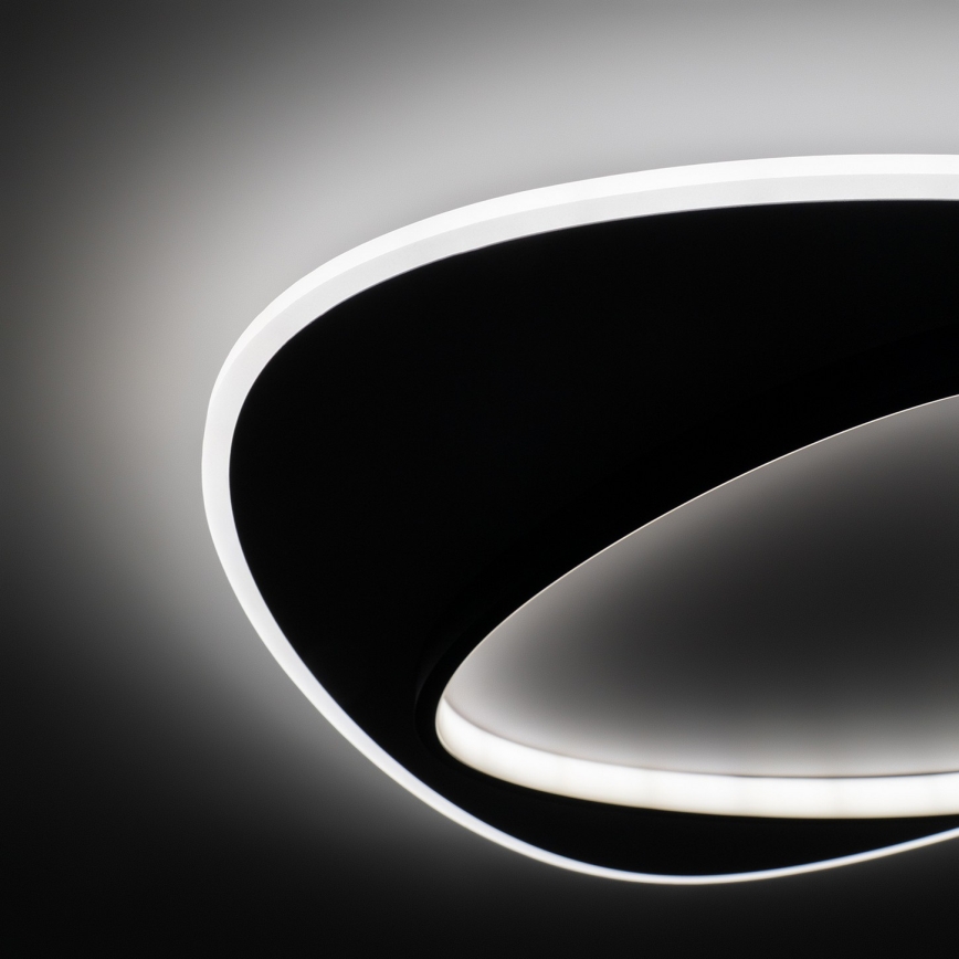 Brilagi - Candeeiro de tecto LED dimerizável FLARE LED/70W/230V 3000-6000K 55x55 cm branco/preto + controlo remoto