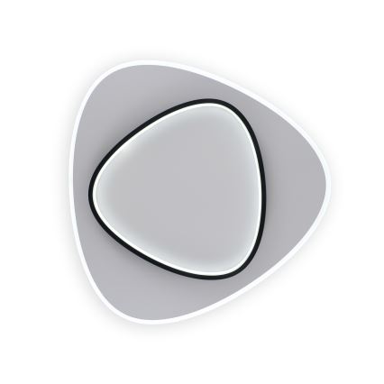 Brilagi - Candeeiro de tecto LED dimerizável FLARE LED/70W/230V 3000-6000K 55x55 cm branco/preto + controlo remoto