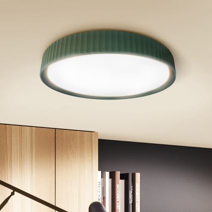 Brilagi - Plafon LED dimerizável LUCIA LED/48W/230V 3000-6500K Ø 41 cm verde + comando à distância