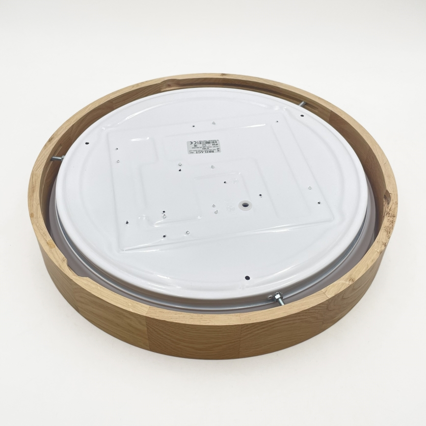 Brilagi - Luminária de teto LED regulável MANAROLA SMART LED/24W/230V 3000-6000K Wi-Fi Tuya Beacon diâmetro 41 cm carvalho + controlo remoto