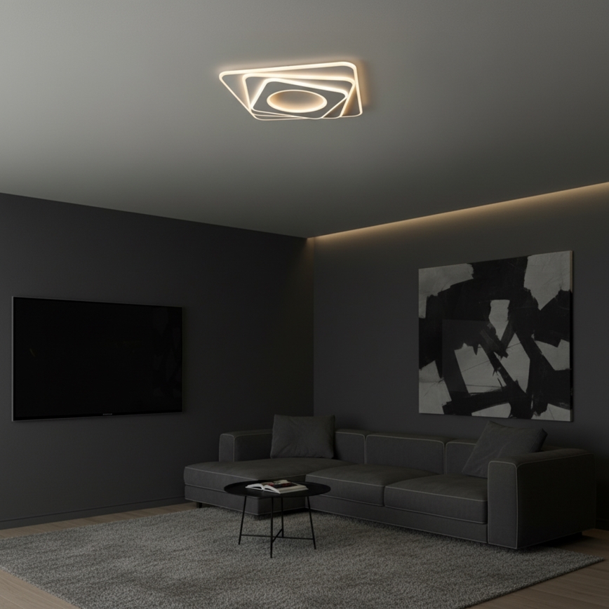 BRILAGI - Candeeiro de teto LED dimerizável MODERN LED/100W/230V 3000-6000K 48x48 cm + comando remoto