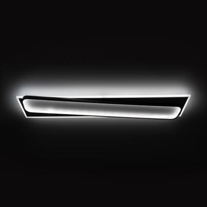 Brilagi - Luminária de teto LED dimerizável OUTLINE LED/90W/230V 3000-6000K 18x100 cm branca/preta + controlo remoto