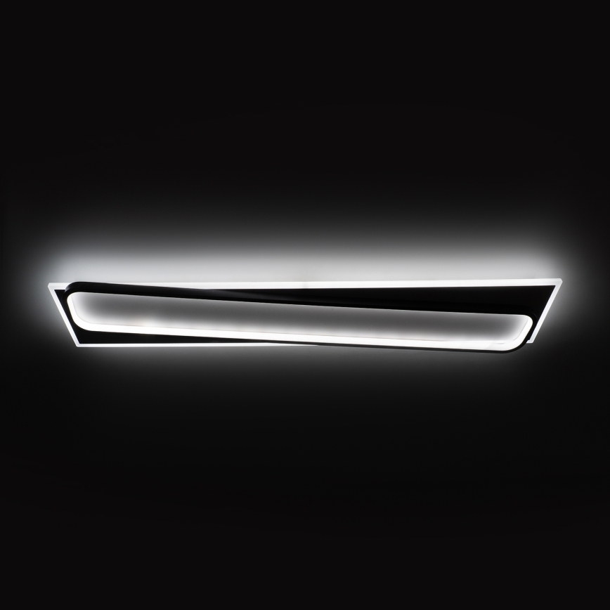 Brilagi - Luminária de teto LED dimerizável OUTLINE LED/90W/230V 3000-6000K 18x100 cm branca/preta + controlo remoto