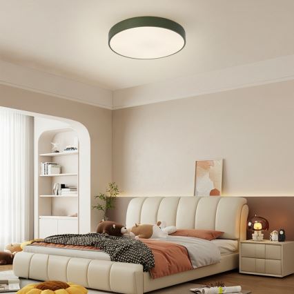 Brilagi - Candeeiro de tecto LED dimerizável POOL LED/48W/230V 3000-6000K diâmetro 40 cm verde + comando remoto