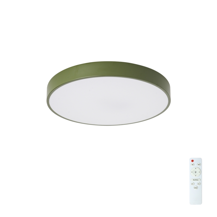 Brilagi - Candeeiro de tecto LED dimerizável POOL LED/48W/230V 3000-6000K diâmetro 40 cm verde + comando remoto