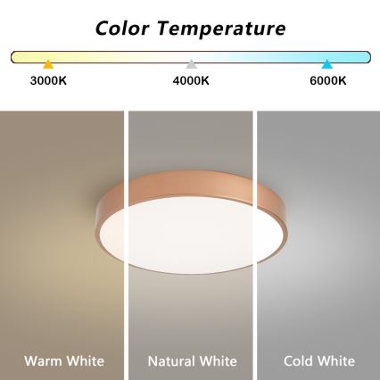 BRILAGI - LED Luminária de teto dimerizável POOL LED/48W/230V 3000-6000K Ø 40 cm cobre + controlo remoto