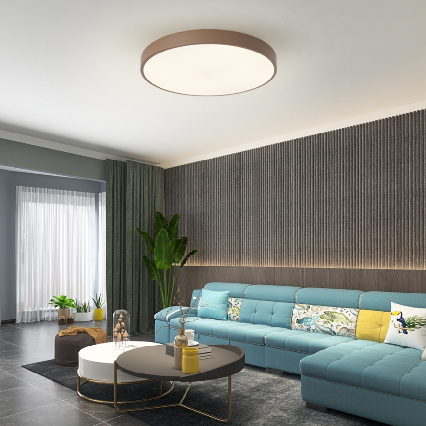 Brilagi - Candeeiro de tecto LED dimerizável POOL LED/60W/230V 3000-6000K diâmetro 60 cm castanho + controlo remoto