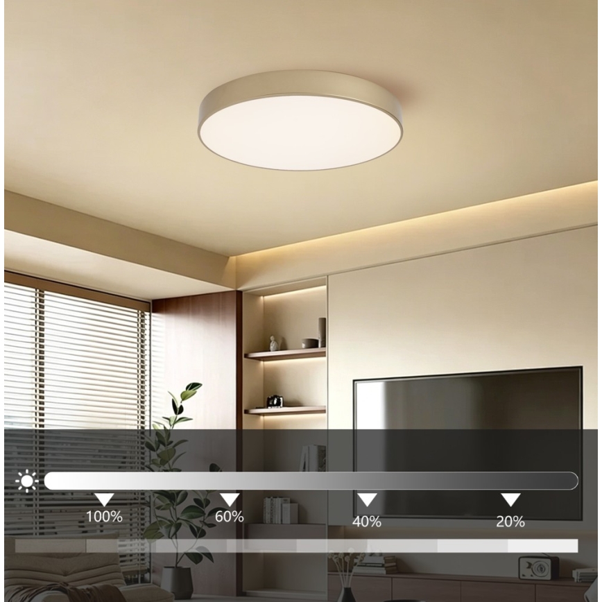 BRILAGI - Candeeiro de tecto LED regulável POOL LED/60W/230V 3000-6000K diâmetro 50 cm dourado + comando remoto