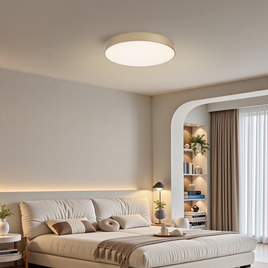 BRILAGI - Candeeiro de tecto LED regulável POOL LED/60W/230V 3000-6000K diâmetro 50 cm dourado + comando remoto