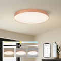 Brilagi - Candeeiro de tecto LED dimerizável POOL SMART LED/100W/230V 3000-6000K Ø 80 cm Wi-Fi Tuya bronze + comando remoto