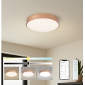 Brilagi - Candeeiro de tecto LED dimerizável POOL SMART LED/48W/230V 3000-6000K diâmetro 40 cm Wi-Fi Tuya bronze + comando remoto