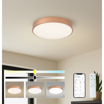 Brilagi - Candeeiro de tecto LED dimerizável POOL SMART LED/48W/230V 3000-6000K diâmetro 40 cm Wi-Fi Tuya bronze + comando remoto