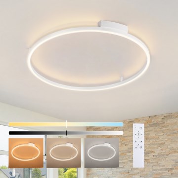 Brilagi - Candeeiro de tecto LED dimerizável PORTOFINO LED/60W/230V 3000–6000K diâmetro 80 cm branco + comando à distância