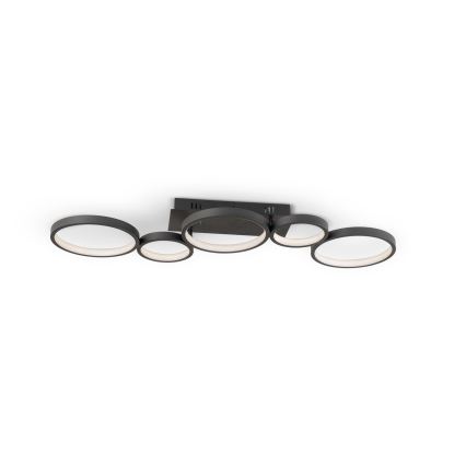 Brilagi - Luminária de teto LED dimerizável RINGO LED/34W/230V 3000-6000K 28x84 cm preta + comando remoto