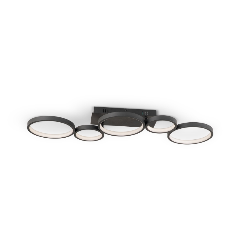 Brilagi - Luminária de teto LED dimerizável RINGO LED/34W/230V 3000-6000K 28x84 cm preta + comando remoto