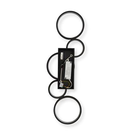 Brilagi - Luminária de teto LED dimerizável RINGO LED/34W/230V 3000-6000K 28x84 cm preta + comando remoto