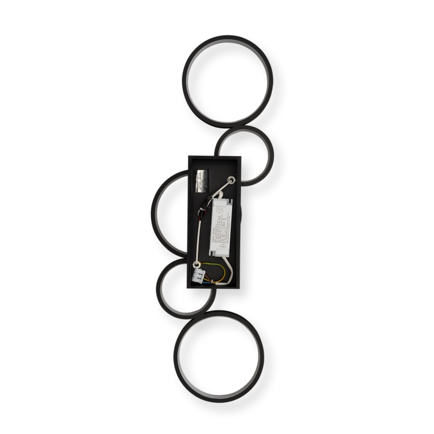 Brilagi - Luminária de teto LED dimerizável RINGO LED/34W/230V 3000-6000K 28x84 cm preta + comando remoto