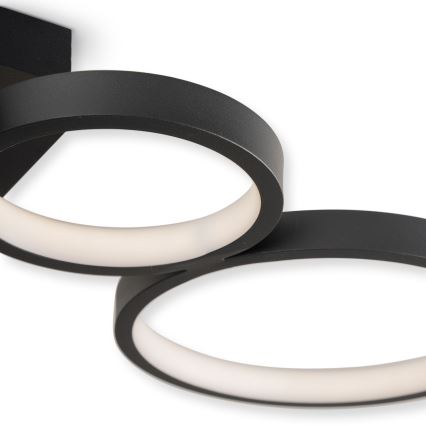 Brilagi - Luminária de teto LED dimerizável RINGO LED/34W/230V 3000-6000K 28x84 cm preta + comando remoto