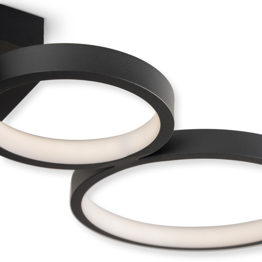 Brilagi - Luminária de teto LED dimerizável RINGO LED/34W/230V 3000-6000K 28x84 cm preta + comando remoto