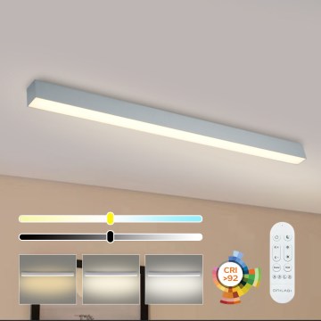 Brilagi - Candeeiro de tecto LED dimerizável SLEEKLINE SMART LED/40W/230V 3000-6000K Wi-Fi Tuya prateado + controlo remoto