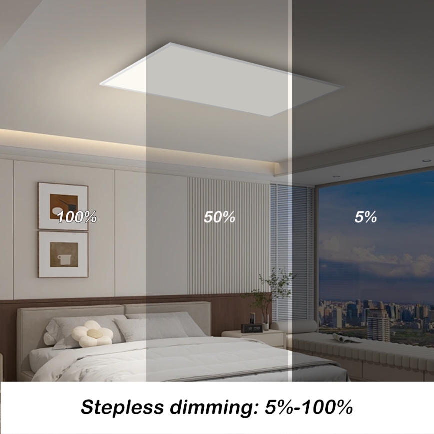 Brilagi - Candeeiro de teto LED regulável SLIMFRAME LED/80W/230V 120x60 cm 3000-6000K branco + controlo remoto
