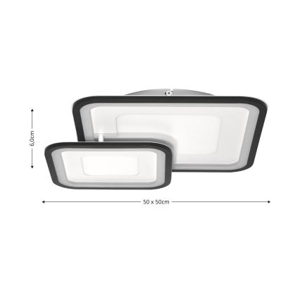 Brilagi - Candeeiro de tecto LED dimerizável TANDORA LED/49W/230V 50x50 cm 3000-6000K + controlo remoto