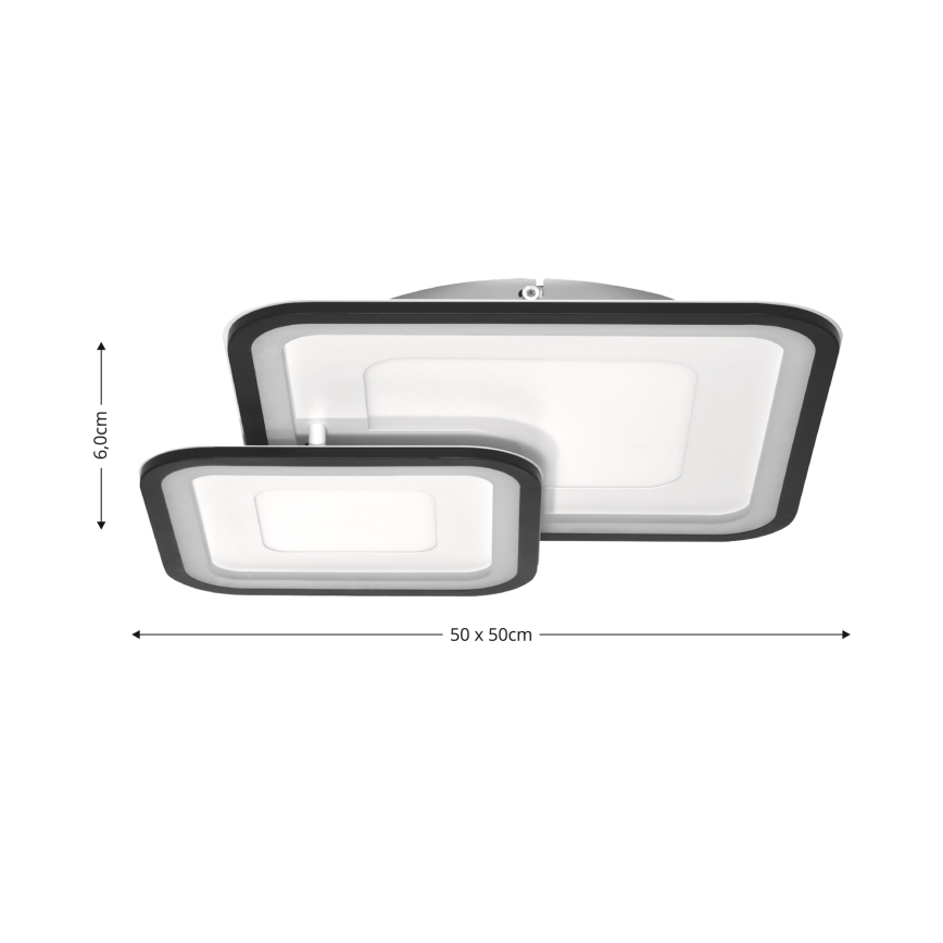 Brilagi - Candeeiro de tecto LED dimerizável TANDORA LED/49W/230V 50x50 cm 3000-6000K + controlo remoto