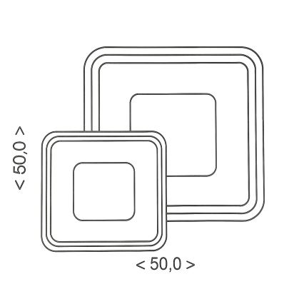 Brilagi - Candeeiro de tecto LED dimerizável TANDORA LED/49W/230V 50x50 cm 3000-6000K + controlo remoto