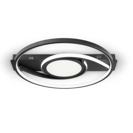 Brilagi - Candeeiro de tecto LED dimerizável TWIRL LED/38W/230V 3000-6000K preto + comando à distância
