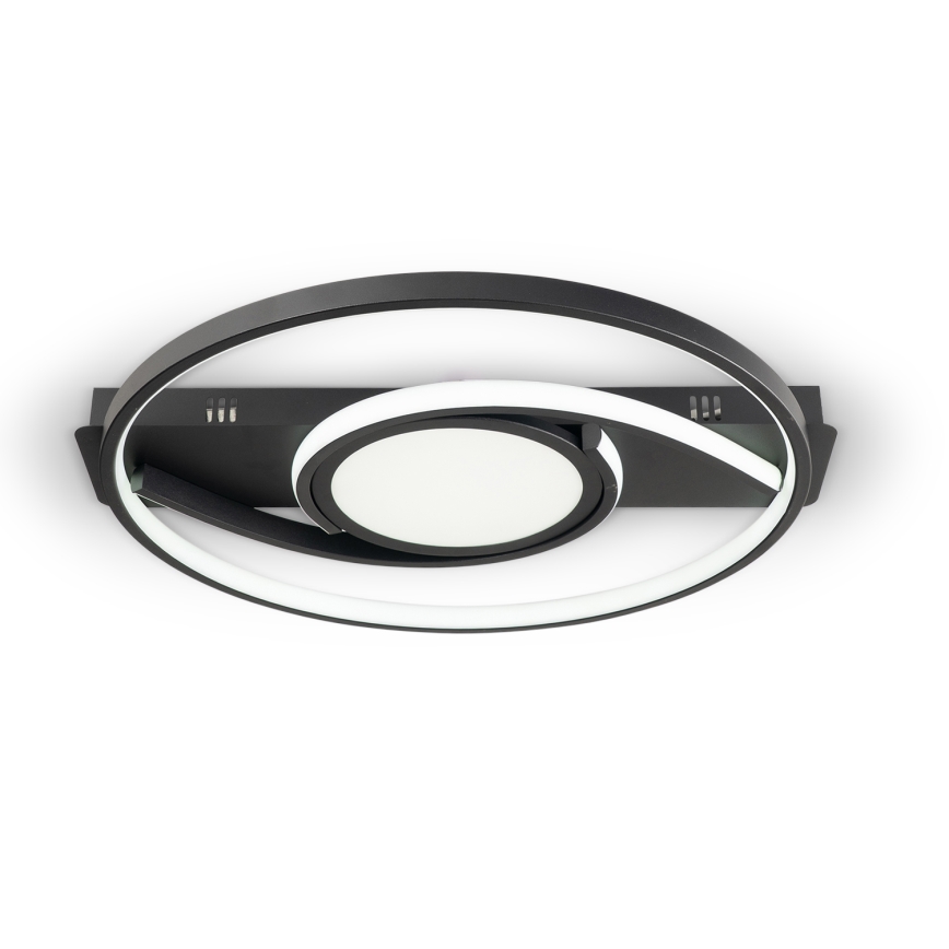 Brilagi - Candeeiro de tecto LED dimerizável TWIRL LED/38W/230V 3000-6000K preto + comando à distância
