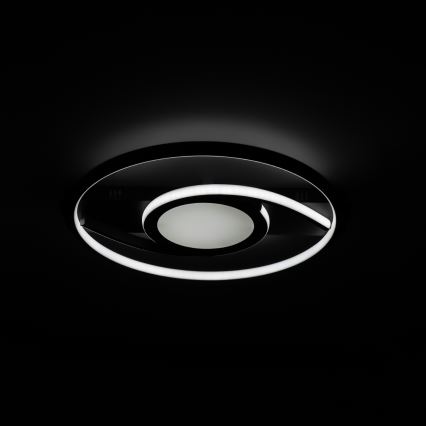 Brilagi - Candeeiro de tecto LED dimerizável TWIRL LED/38W/230V 3000-6000K preto + comando à distância