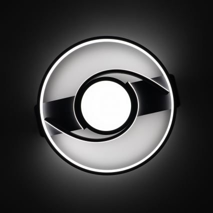Brilagi - Candeeiro de tecto LED dimerizável TWIRL LED/38W/230V 3000-6000K preto + comando à distância