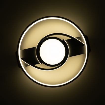 Brilagi - Candeeiro de tecto LED dimerizável TWIRL LED/38W/230V 3000-6000K preto + comando à distância
